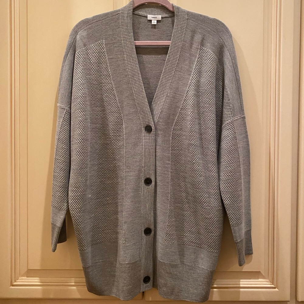 Vince grey brand new cardigan